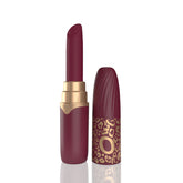 Screaming O My Secret Lipstick Premium Vibe with 10 Functions and 4 Interchangeable Silicone Tips Burgundy BULLETS